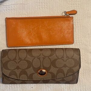 COACH - Peyton signature envelope wallet - EUC